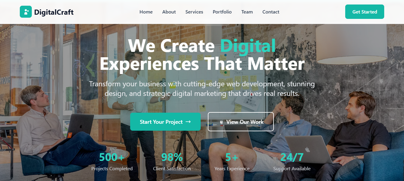 DigitalCraft Template Header